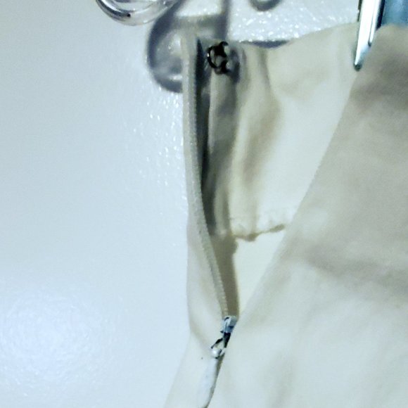 Eric Casual Dress Biz Casual White Side Zipper Stretch White Pants 10 - Picture 7 of 9